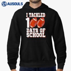 I Tackled 100 Days Of School Football 100th Day Boys Kids Hoodie