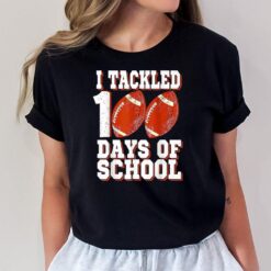 I Tackled 100 Days Of School Football 100th Day Boys Kids T-Shirt