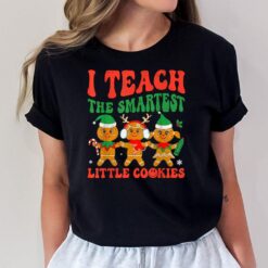I Teach Smart Cookies Christmas Teachers Santa Gingerbread T-Shirt