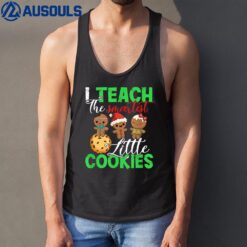 I Teach The Smartest Cookies Funny Christmas Pajama Teacher Tank Top