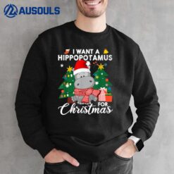 I Want A Hippopotamus For Christmas Cute Hippo Kids Boy Girl Sweatshirt