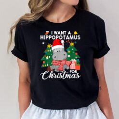 I Want A Hippopotamus For Christmas Cute Hippo Kids Boy Girl T-Shirt