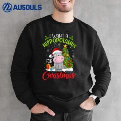 I Want A Hippopotamus For Christmas Xmas Hippo Funny Ver 2 Sweatshirt