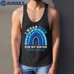 I Wear Blue For My Sister T1D Type 1 Diabetes Awareness Tank Top