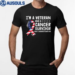 I am a Veteran and a Cancer Survivor Ribbon T-Shirt