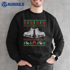 Ice Skater Ugly Christmas Skating Lover Funny Winter Sports Sweatshirt