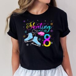 Ice Skating Rolling into 8 Year Old Birthday Family Matching T-Shirt