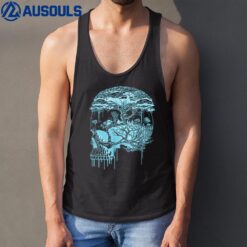 Illustrated Human Skull & Trees & Roots Nature Mindfulness Tank Top