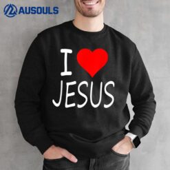 I Love Jesus Cross Christian Religious God Jesus Sweatshirt