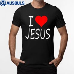 I Love Jesus Cross Christian Religious God Jesus T-Shirt