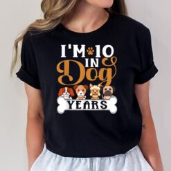 I'm 10 In Dog Years Funny 70th Birthday 70 Years Old T-Shirt