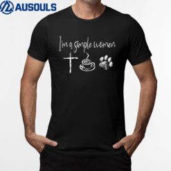 I'm A Simple Women Jesus Coffee Dog T-Shirt