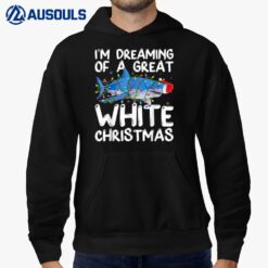 I'm Dreaming Of A Great White Christmas Santa Shark Xmas Hoodie