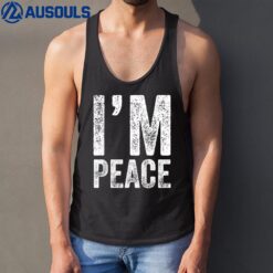 Im Peace I Come In Peace Funny Matching Couples Groovy Tank Top