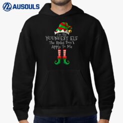 I'm The Youngest Elf Christmas Family Matching Kids Toddler Hoodie