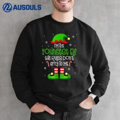 I'm The Youngest Elf Family Matching Funny Christmas Sweatshirt