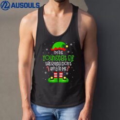 I'm The Youngest Elf Family Matching Funny Christmas Tank Top