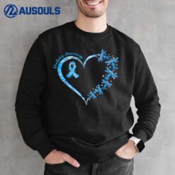 In November We Wear Blue Cure Diabetes Awareness Love Heart Sweatshirt