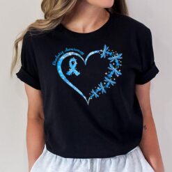 In November We Wear Blue Cure Diabetes Awareness Love Heart T-Shirt
