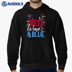 Independence Funny Red Wine And Blue Hoodie