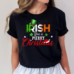 Irish you a Merry Christmas Funny Ireland Flag Xmas Holidays T-Shirt