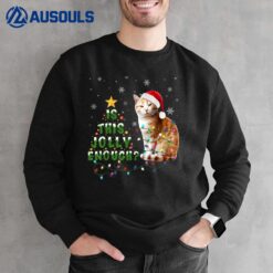 Is This Jolly Enough Santa Cat Light Christmas Sweatshirt