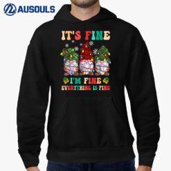 It's Fine I'm Fine Everything Is Fine Christmas Lights Gnome Hoodie