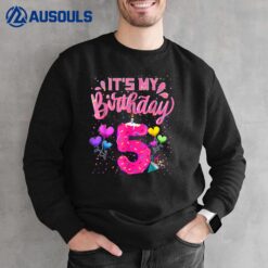 It's My 5th Birthday Doughnut Happy 5 Years Old Girl Kids Sweatshirt