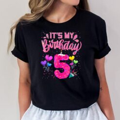 It's My 5th Birthday Doughnut Happy 5 Years Old Girl Kids T-Shirt