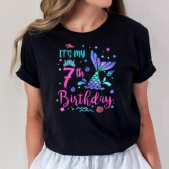 It's My 7th Birthday Mermaid Girl Theme Party 7 Yrs Old T-Shirt