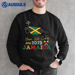 Jamaica 2023 Here We Come Fun Matching Family Vacation Sweatshirt
