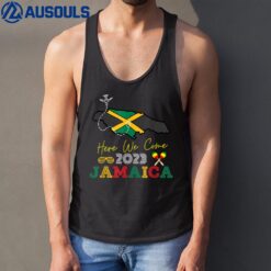 Jamaica 2023 Here We Come Fun Matching Family Vacation Tank Top