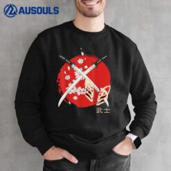 Japanese Art Shirt Ancient Cherry Blossom Samurai Katana Sweatshirt