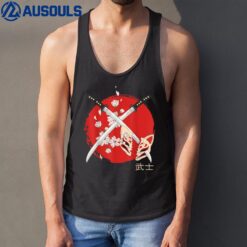 Japanese Art Shirt Ancient Cherry Blossom Samurai Katana Tank Top