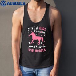 Jesus And Horses Cute Horse Gift For Girls Official nager Tank Top