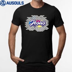 Jesus Christ Brick Wall Art Religious Christian T-Shirt
