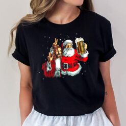 Jesus Christ and Santa Selfie Drink Beer Christmas Gifts T-Shirt