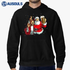 Jesus Christ and Santa Selfie Drink Beer Christmas Hoodie