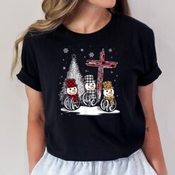 Jesus Faith Hope Love Snowman Christmas Christian Xmas Funny T-Shirt