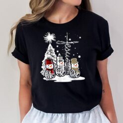 Jesus Faith Hope Love Snowman Funny Xmas For Christian T-Shirt