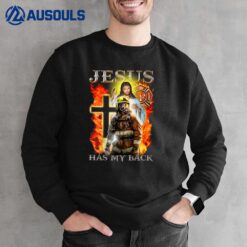 Jesus Has My Back Firefighter Sweatshirt