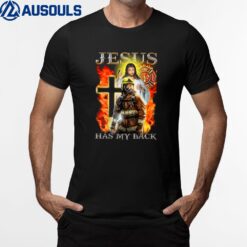 Jesus Has My Back Firefighter T-Shirt