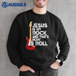 Jesus Is My Rock And That Is How I Roll T-Shirt Christian Premium Sweatshirt