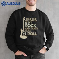 Jesus Is My Rock And That Is How I Roll Tshirt Christian Premium Sweatshirt