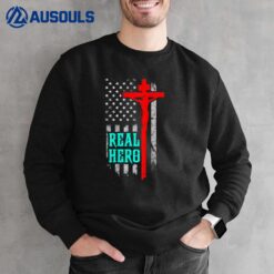 Jesus Is My Superhero Awesome God Flag T Shirt Sweatshirt