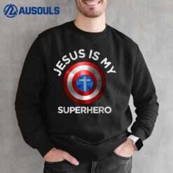 Jesus Is My Superhero Comic Book Christian Christmas Sweatshirt