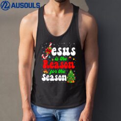 Jesus Is The Reason For The Season Funny Christmas Groovy Ver 3 Tank Top