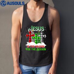 Jesus Is The Reason For The Season Holiday Christmas Pyjama Tank Top