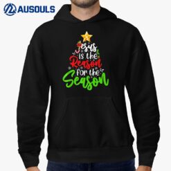 Jesus Is The Reason For The Season Tree Christian Christmas Hoodie