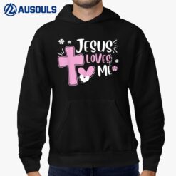 Jesus Loves Me Christian Cross Easter Day Family Outfit Hoodie